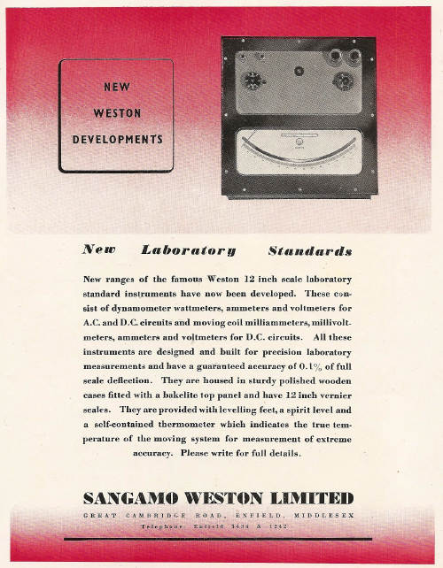 sangamo advert from 1948